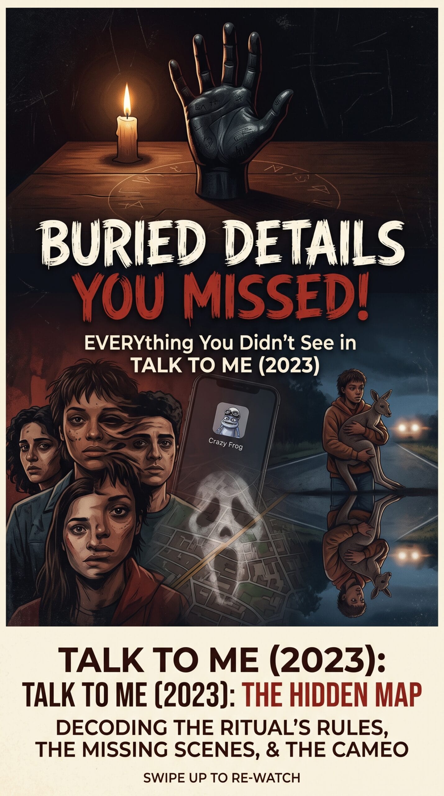 Título: Talk to Me (2023) Hidden Details: What’s Actually Buried in the Frame